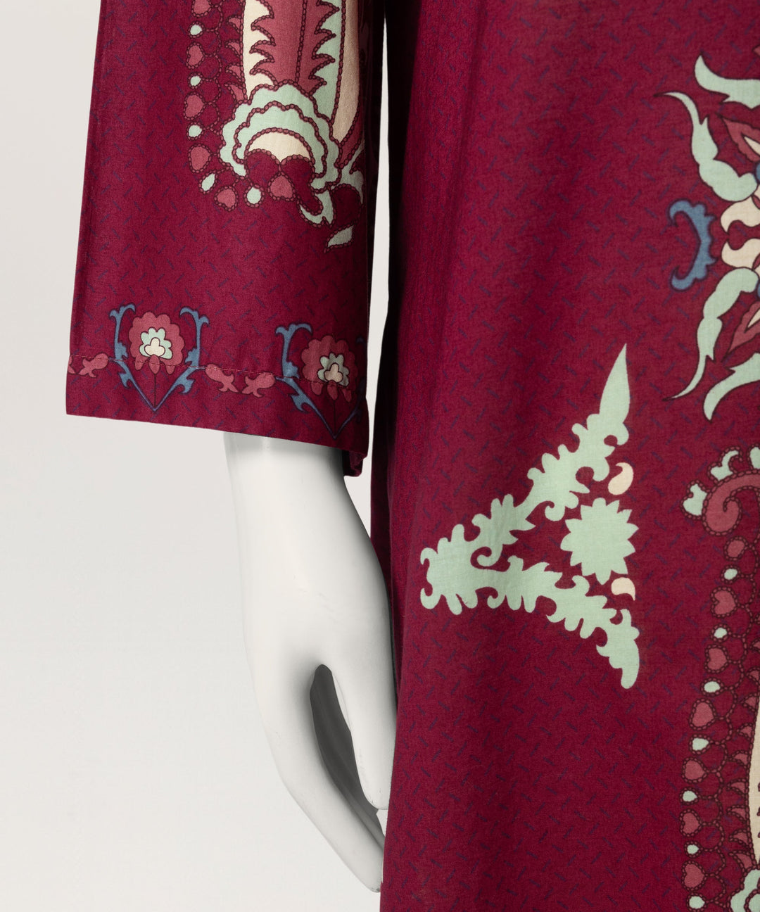 Lawn Magenta Kurti - J. Junaid Jamshed