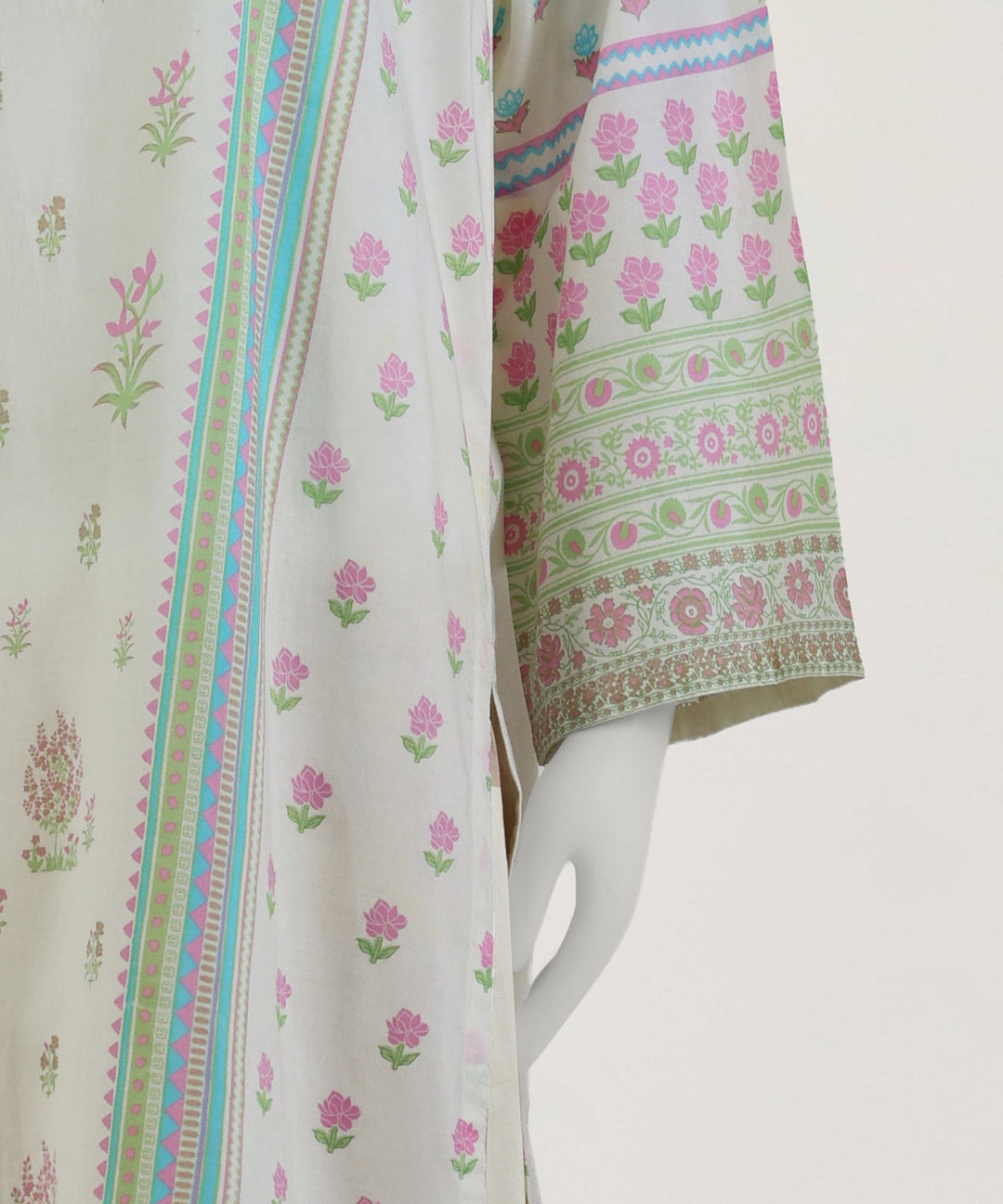 Lawn Off White Kurti - J. Junaid Jamshed