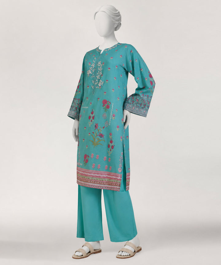 Lawn Sea Green Kurti - J. Junaid Jamshed