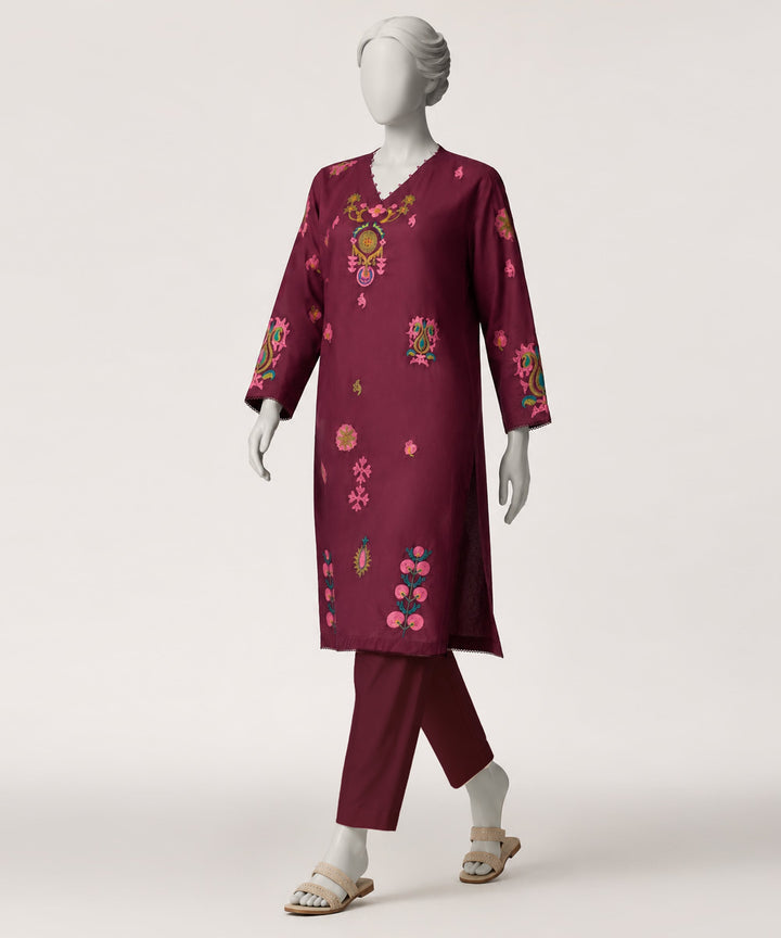 Lawn Plum Kurti - J. Junaid Jamshed