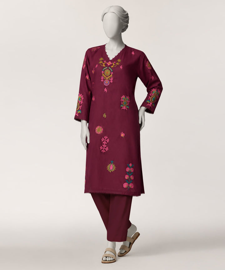Lawn Plum Kurti - J. Junaid Jamshed