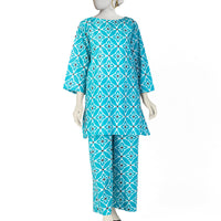Lawn Blue Kurti- J. Junaid Jamshed