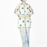 Lawn White Stitched Suit - J. Junaid Jamshed