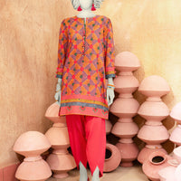 Lawn Multicolor Unstitched Suit - J. Junaid Jamshed