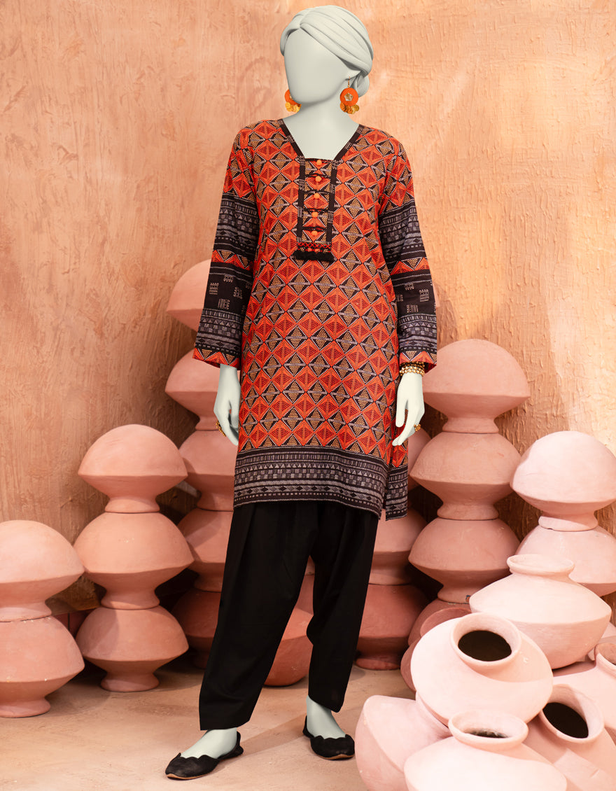 Lawn Multicolor Unstitched Suit - J. Junaid Jamshed