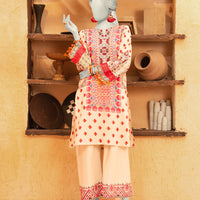 Cambric Beige Unstitched Suit - J. Junaid Jamshed
