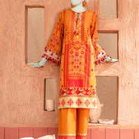 Cambric Mustard Unstitched Suit - J. Junaid Jamshed