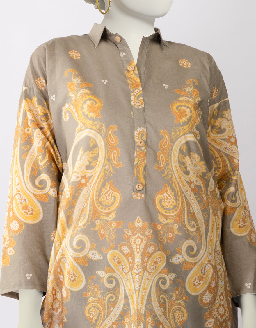 Lawn Grey Stitched Suit - J. Junaid Jamshed