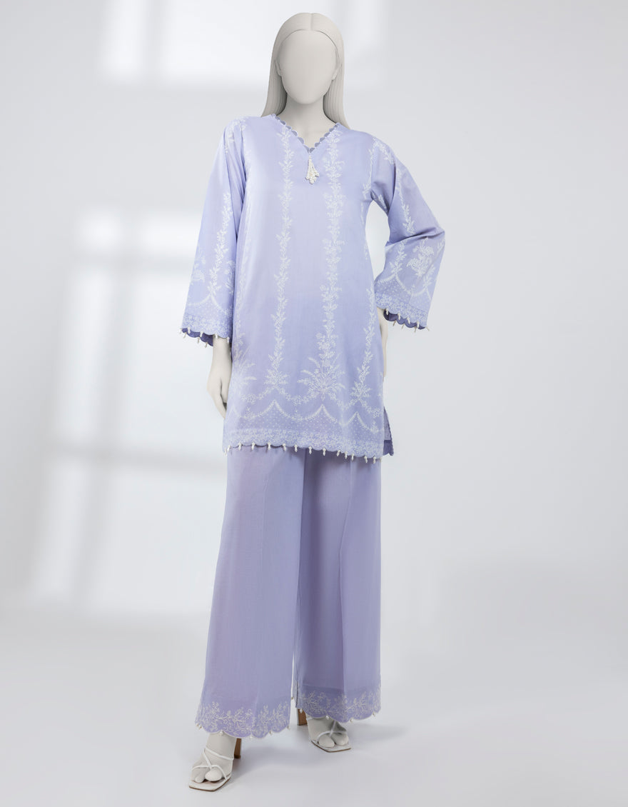 Lawn Purple Unstitched Suit - J. Junaid Jamshed