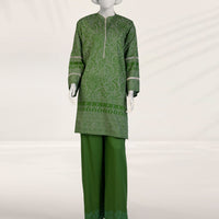Cambric Green Unstitched Suit - J. Junaid Jamshed