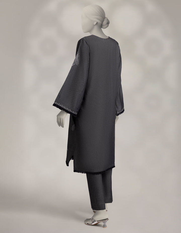 Denim Blue Stitched Suit - J. Junaid Jamshed