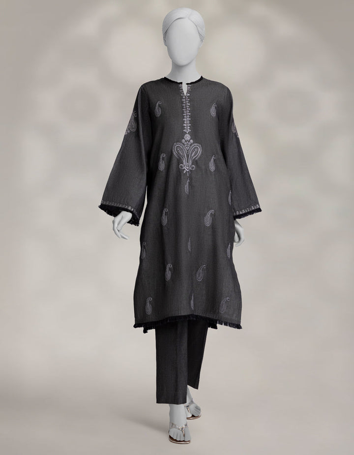 Denim Blue Stitched Suit - J. Junaid Jamshed