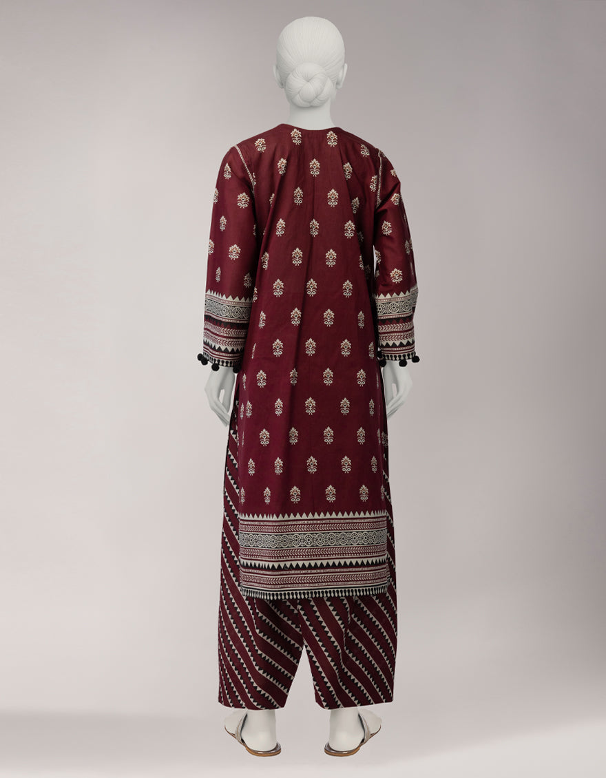 Cambric Multicolor Unstitched Suit - J. Junaid Jamshed
