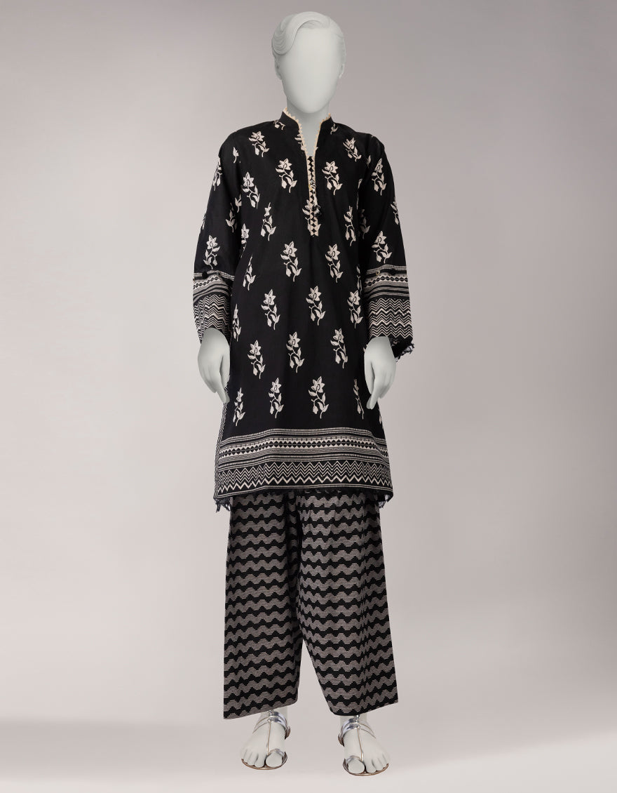 Cambric Multicolor Unstitched Suit - J. Junaid Jamshed