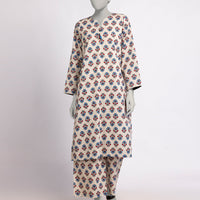 Cambric Beige Stitched Suit - J. Junaid Jamshed