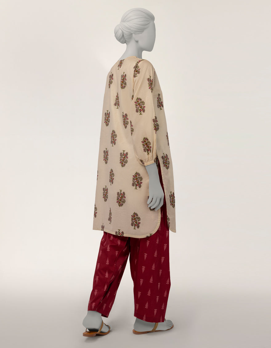 Lawn Off White Stitched Suit - J. Junaid Jamshed