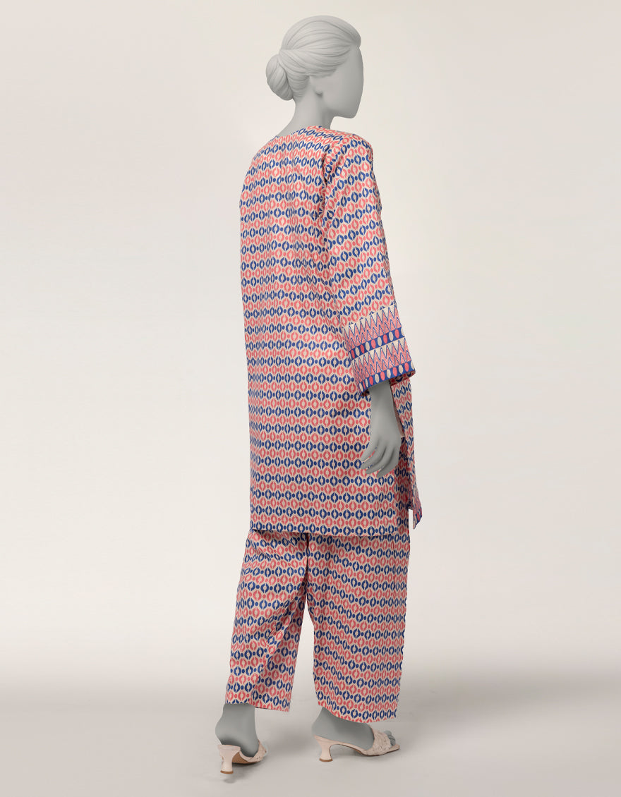 Lawn Multicolor Stitched Suit - J. Junaid Jamshed