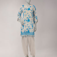 Lawn Multicolor Unstitched Suit - J. Junaid Jamshed