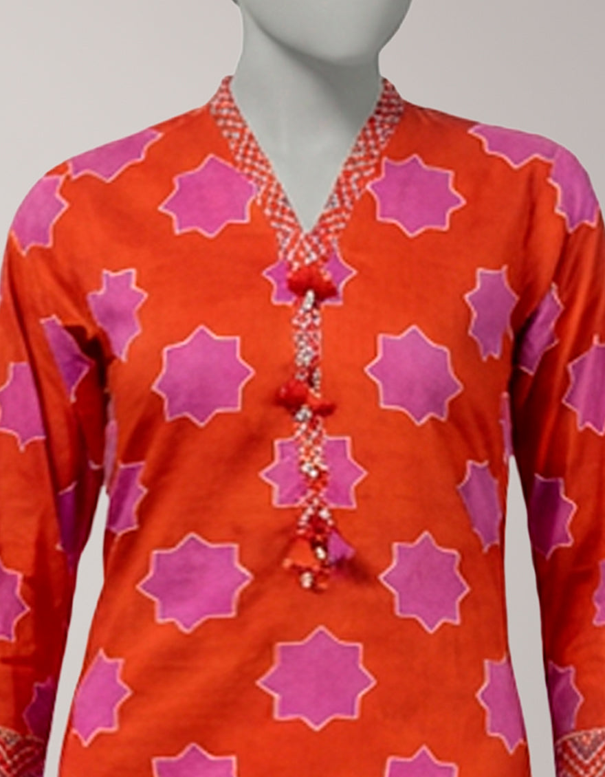 Lawn Multicolor Unstitched Suit - J. Junaid Jamshed