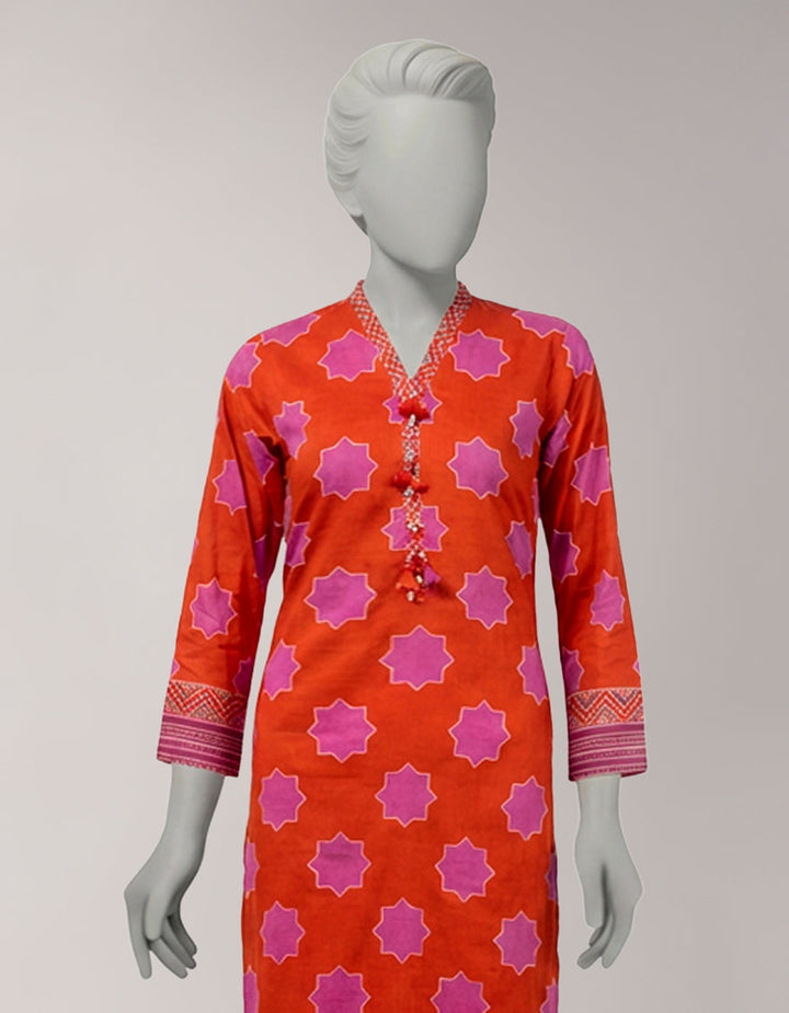 Lawn Multicolor Unstitched Suit - J. Junaid Jamshed