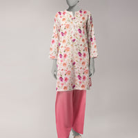 Lawn Pink Unstitched Suit - J. Junaid Jamshed