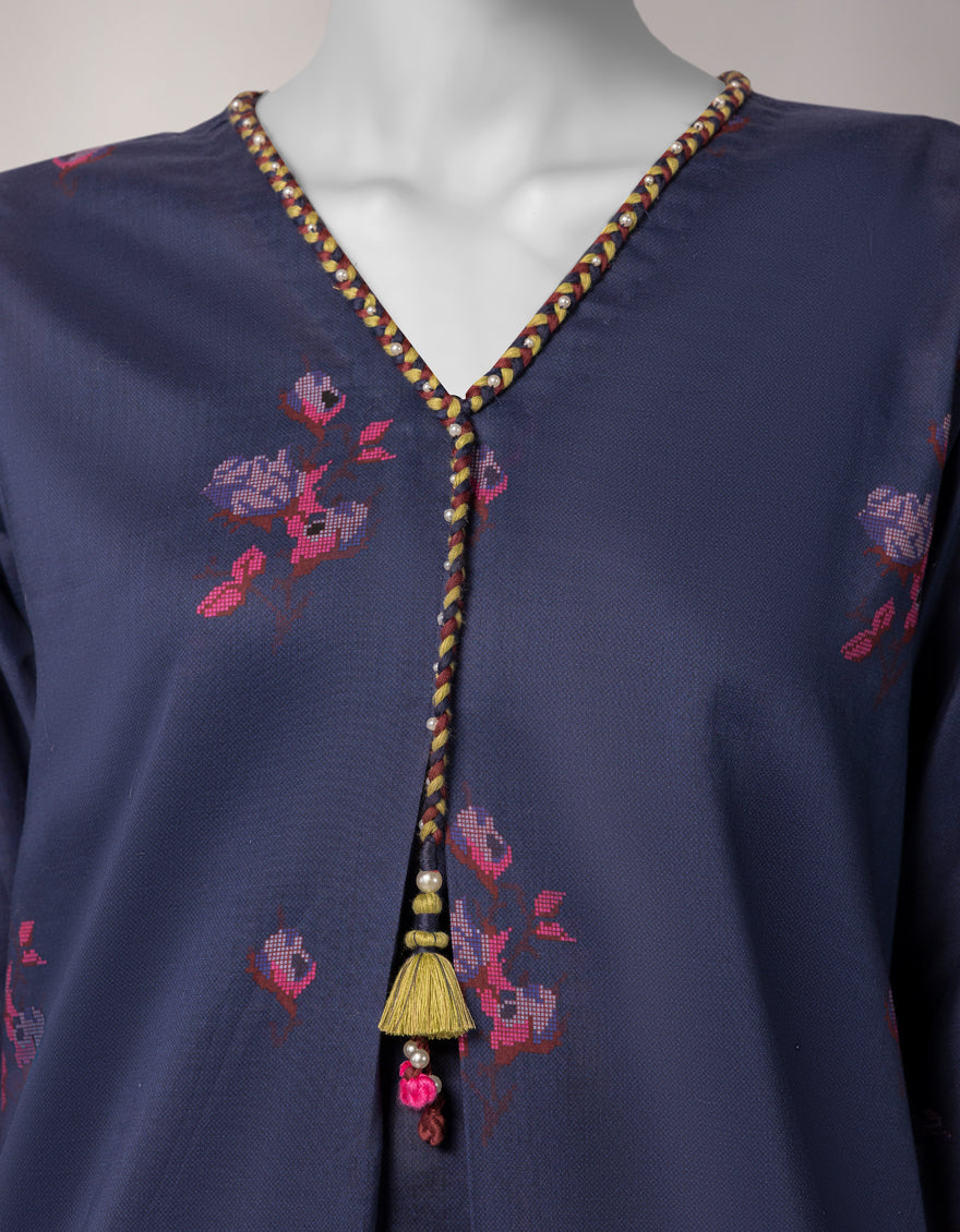 Lawn Multicolor Unstitched Suit - J. Junaid Jamshed