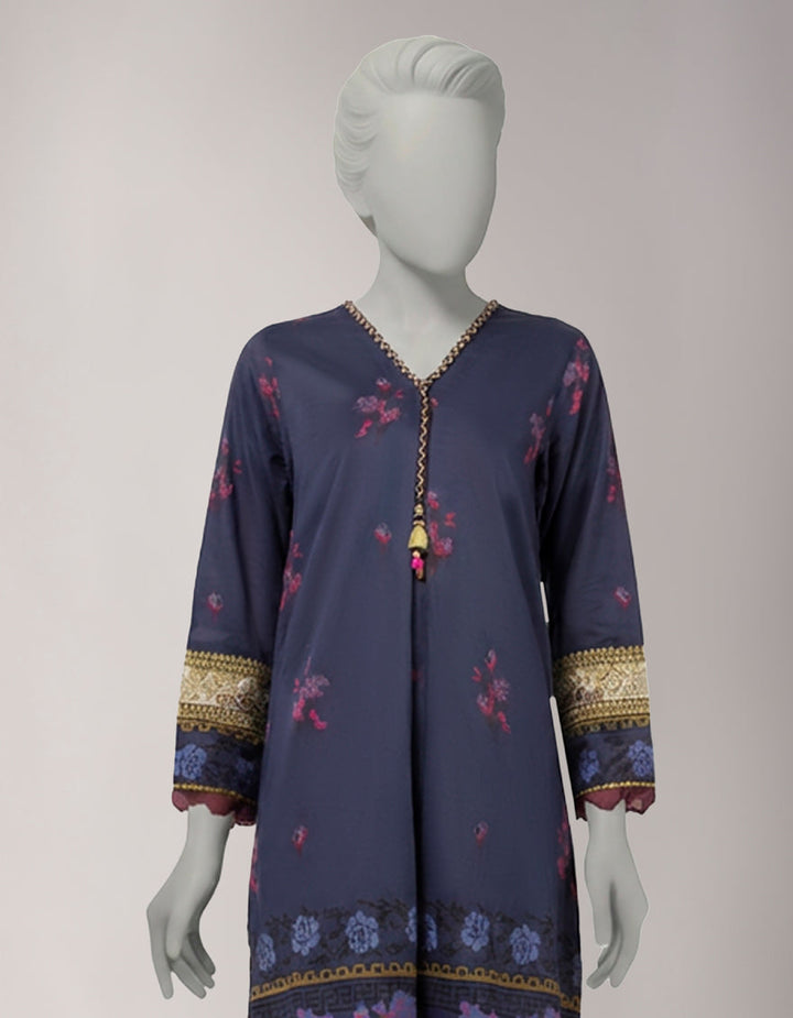 Lawn Multicolor Unstitched Suit - J. Junaid Jamshed