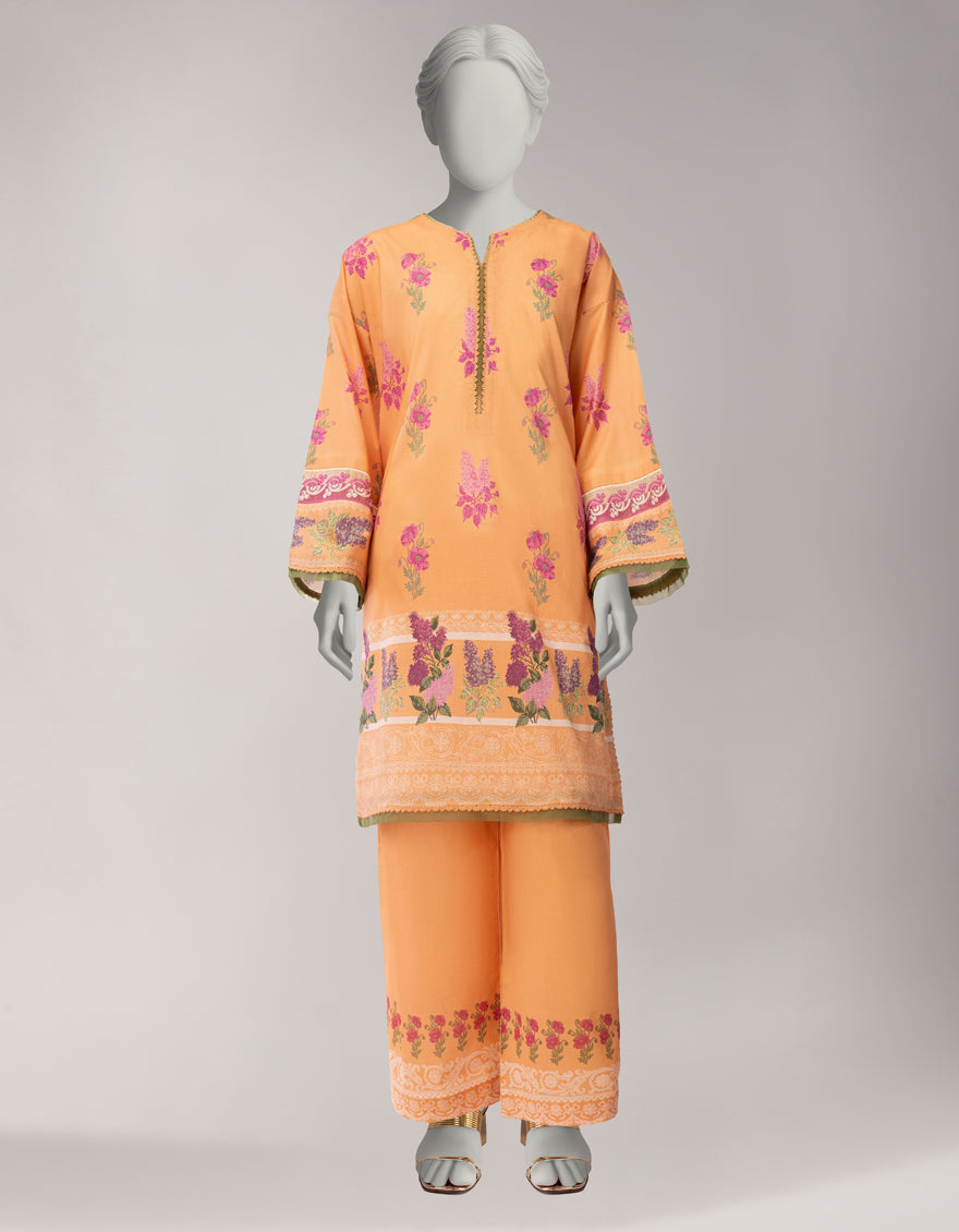 Lawn Multicolor Unstitched Suit - J. Junaid Jamshed
