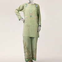 Dobby Green Stitched Suit - J. Junaid Jamshed
