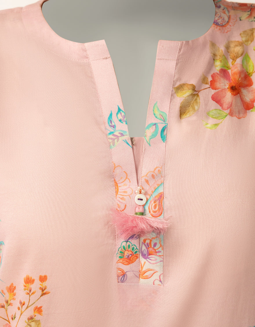 Lawn Pink Stitched Suit - J. Junaid Jamshed