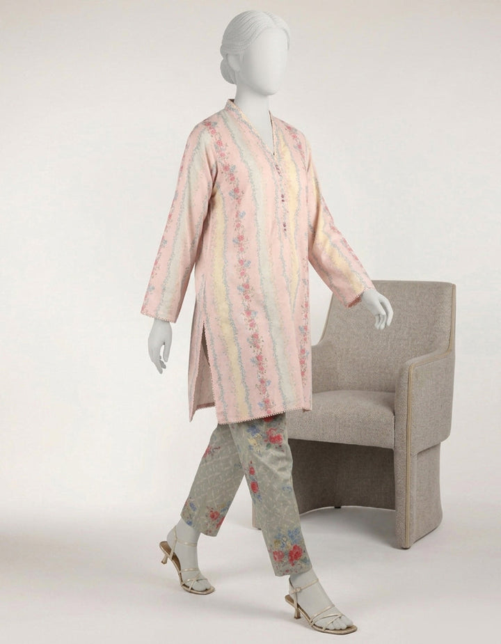 Lawn Multicolor Stitched Suit - J. Junaid Jamshed