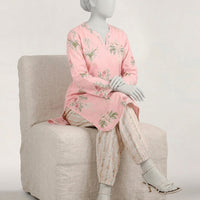 Lawn Pink Stitched Suit - J. Junaid Jamshed