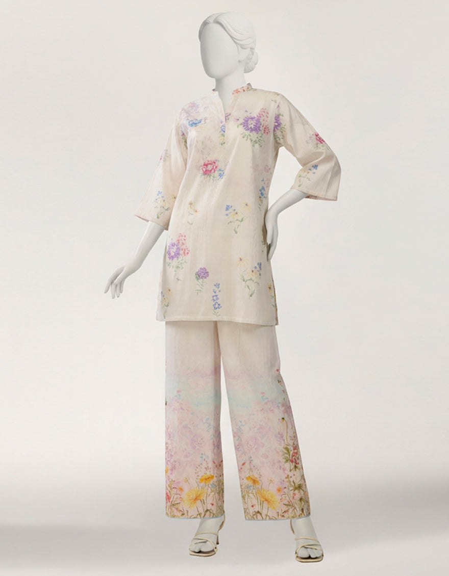 Seersucker Pink Stitched Suit - J. Junaid Jamshed