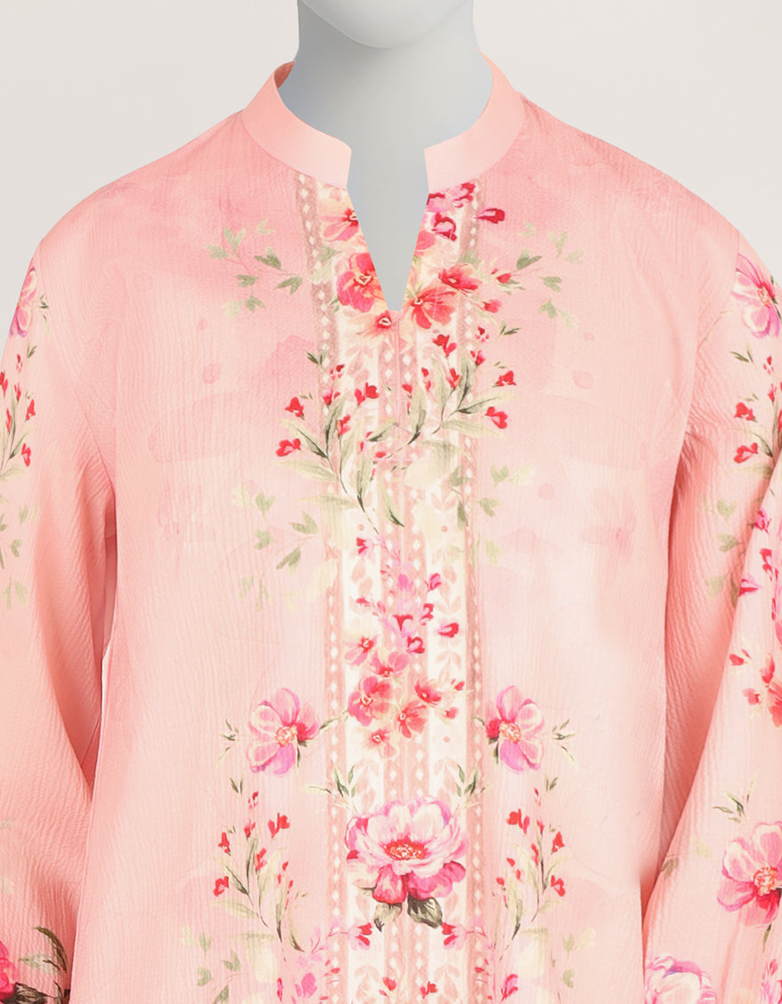 Seersucker Pink Stitched Suit - J. Junaid Jamshed