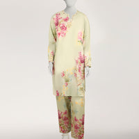 Seersucker Green Stitched Suit - J. Junaid Jamshed