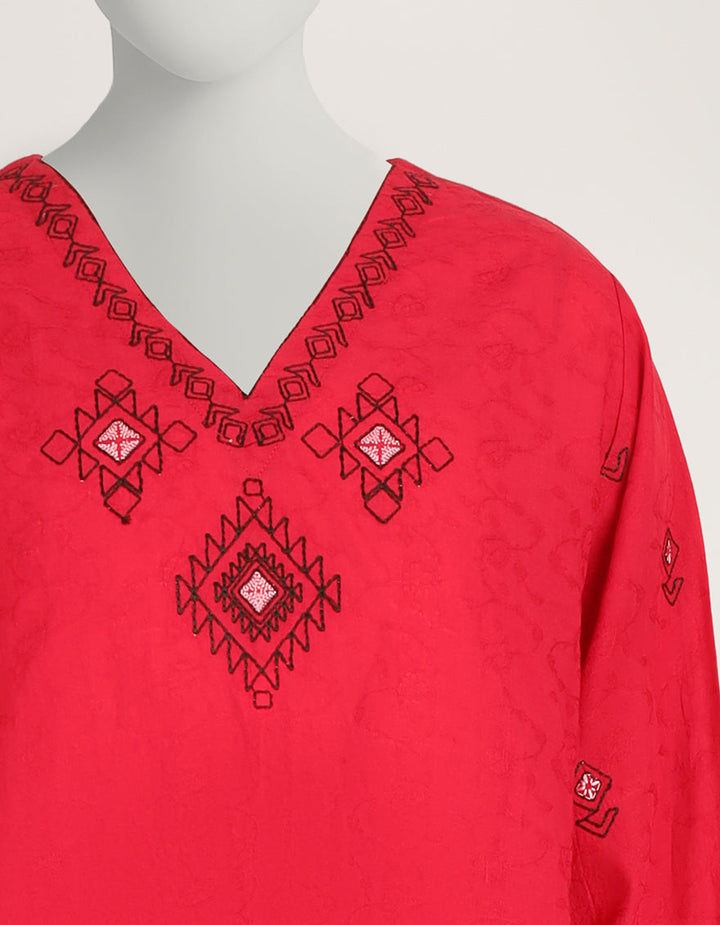 Dobby Pink Stitched Suit - J. Junaid Jamshed