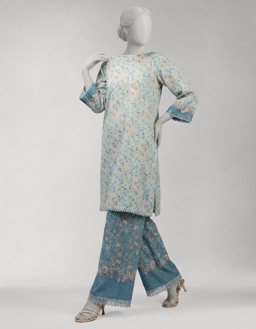 Lawn Multicolor Unstitched Suit - J. Junaid Jamshed