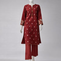 Textured Multicolor Unstitched Suit - J. Junaid Jamshed