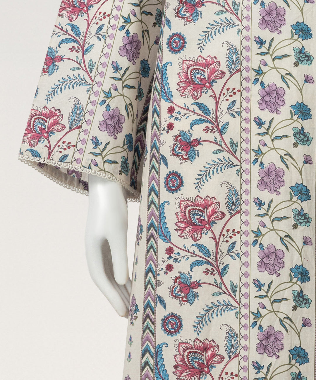 Lawn Multicolor Stitched Suit - J. Junaid Jamshed