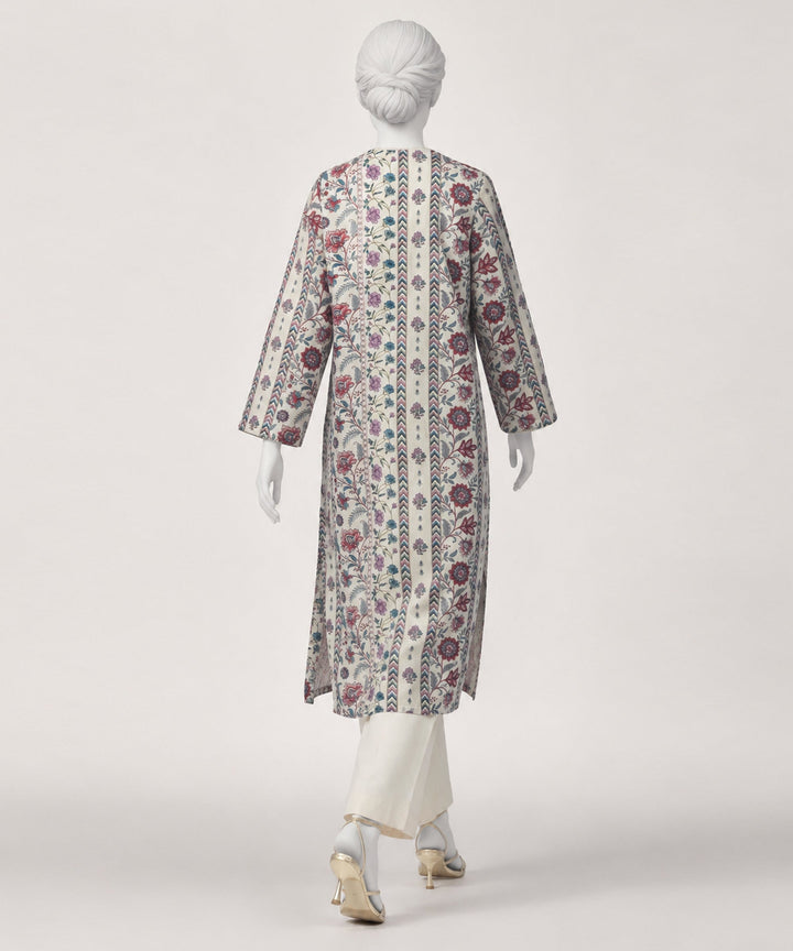 Lawn Multicolor Stitched Suit - J. Junaid Jamshed