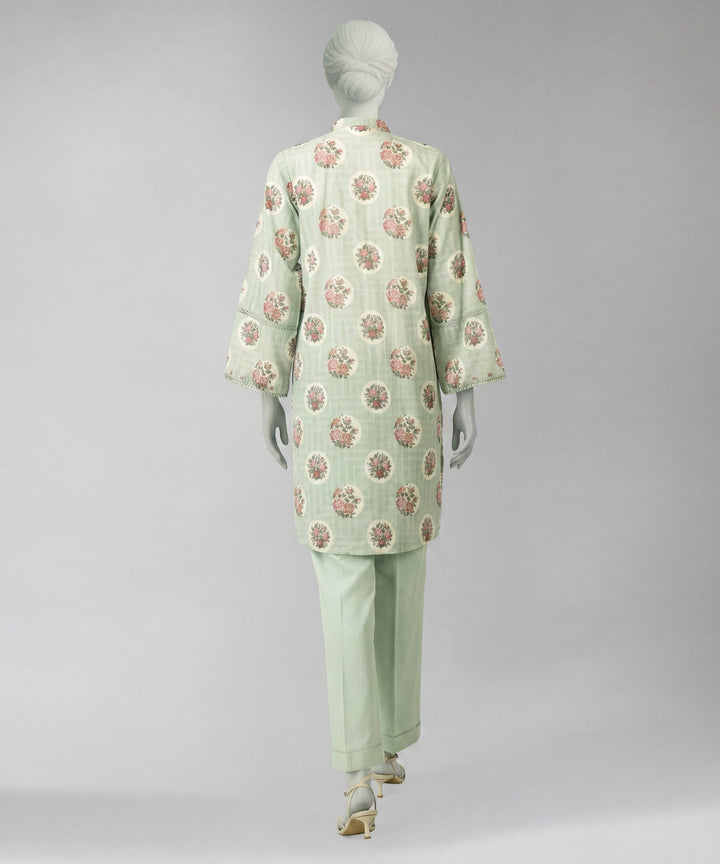 Lawn Blue Unstitched Suit - J. Junaid Jamshed