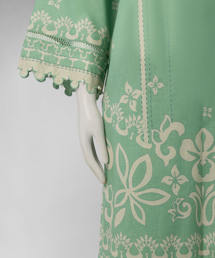 Lawn Green Unstitched Suit - J. Junaid Jamshed