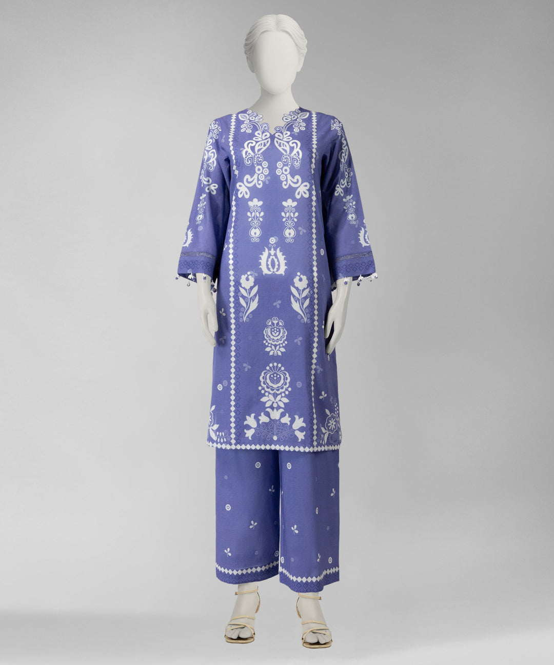 Lawn Purple Unstitched Suit - J. Junaid Jamshed