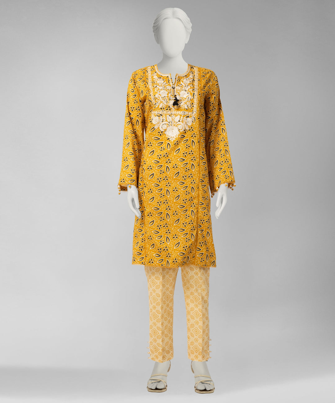 Lawn Multicolor Unstitched Suit - J. Junaid Jamshed