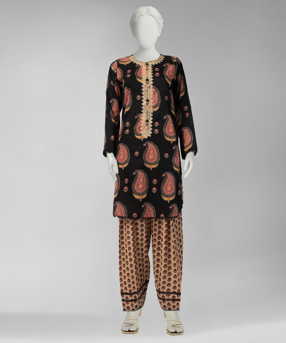 Lawn Multicolor Unstitched Suit - J. Junaid Jamshed