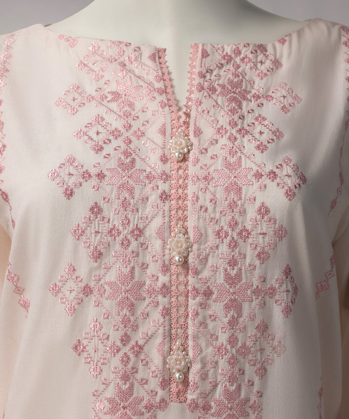 Lawn Pink Unstitched Suit - J. Junaid Jamshed