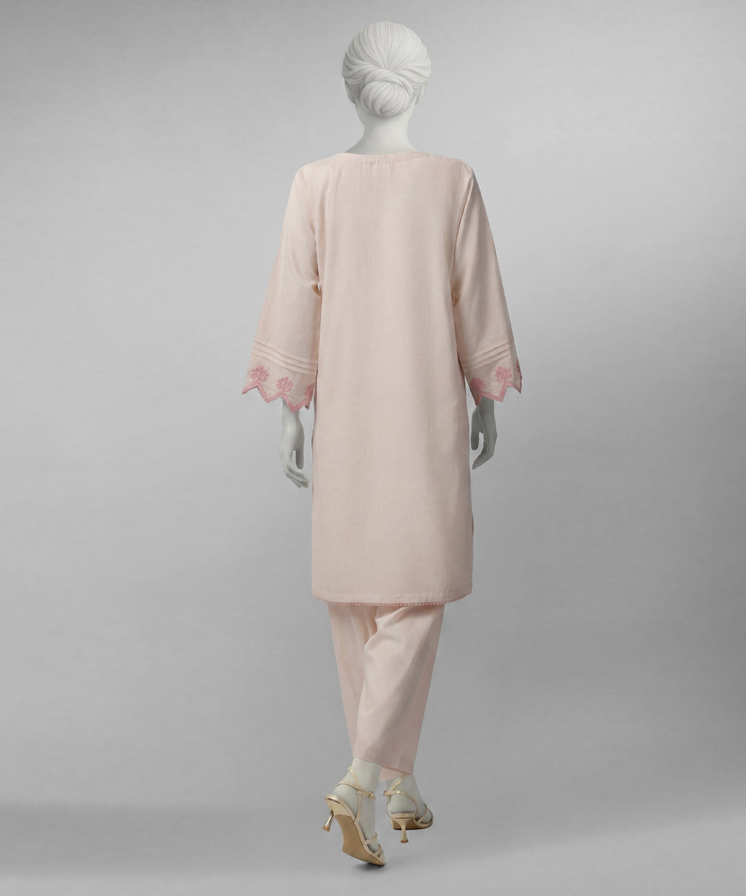 Lawn Pink Unstitched Suit - J. Junaid Jamshed
