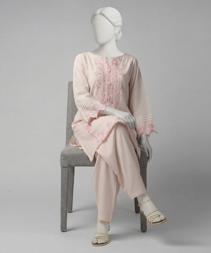 Lawn Pink Unstitched Suit - J. Junaid Jamshed