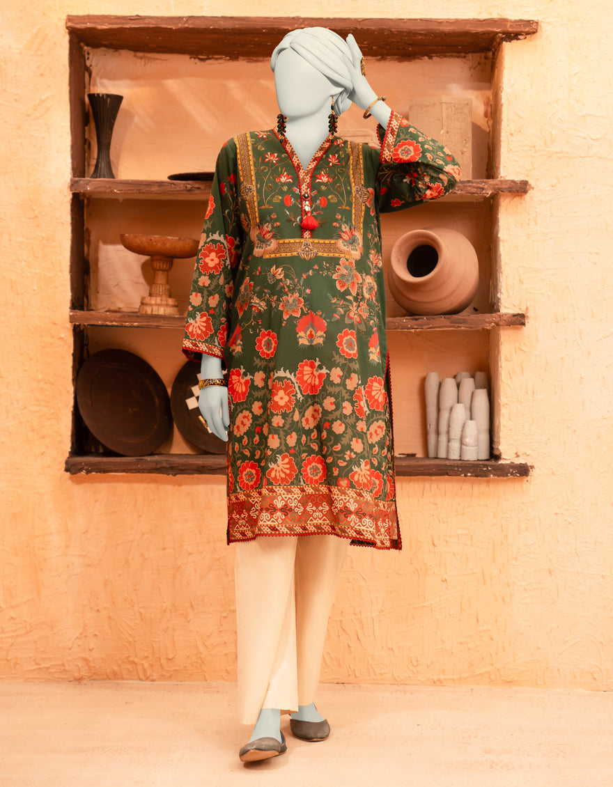 Lawn Multicolor Unstitched Shirt - J. Junaid Jamshed