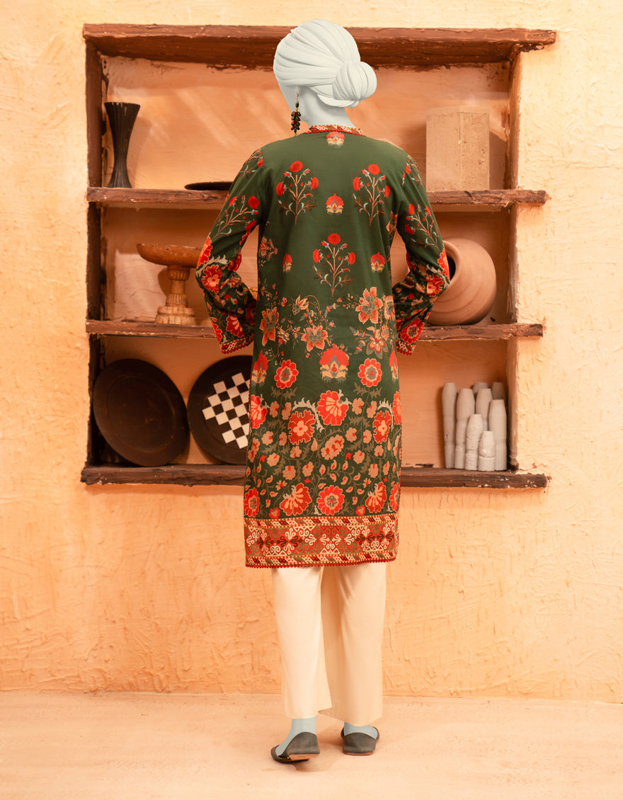 Lawn Multicolor Unstitched Shirt - J. Junaid Jamshed